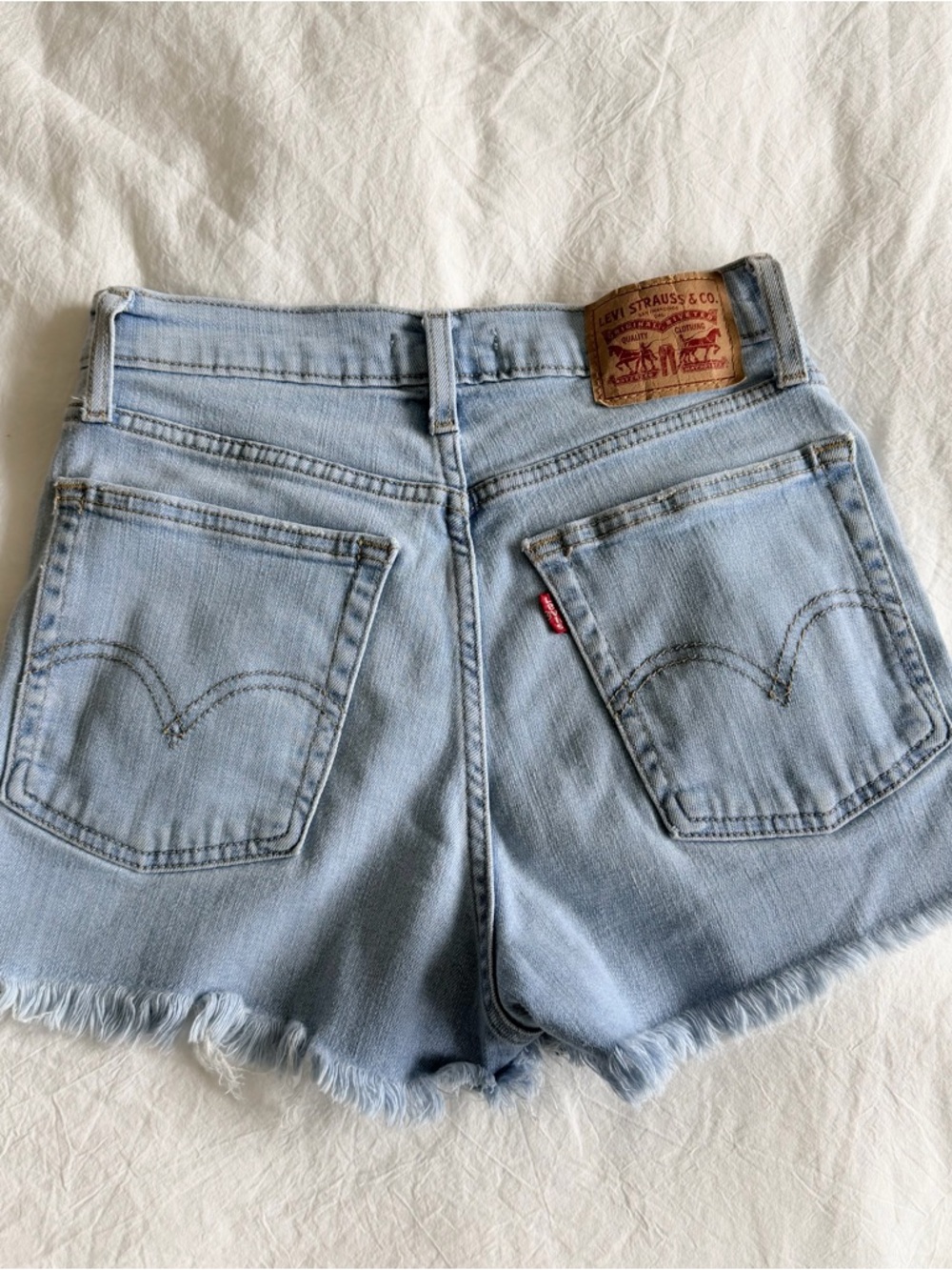 Levi's Light Wash Denim Cutoff Shorts